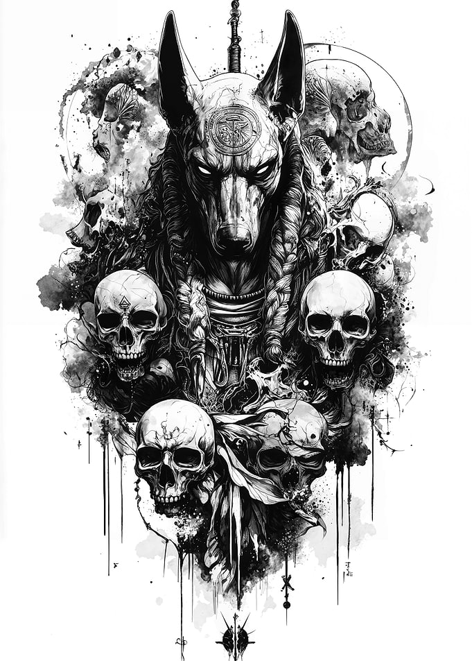Anubis and Skulls