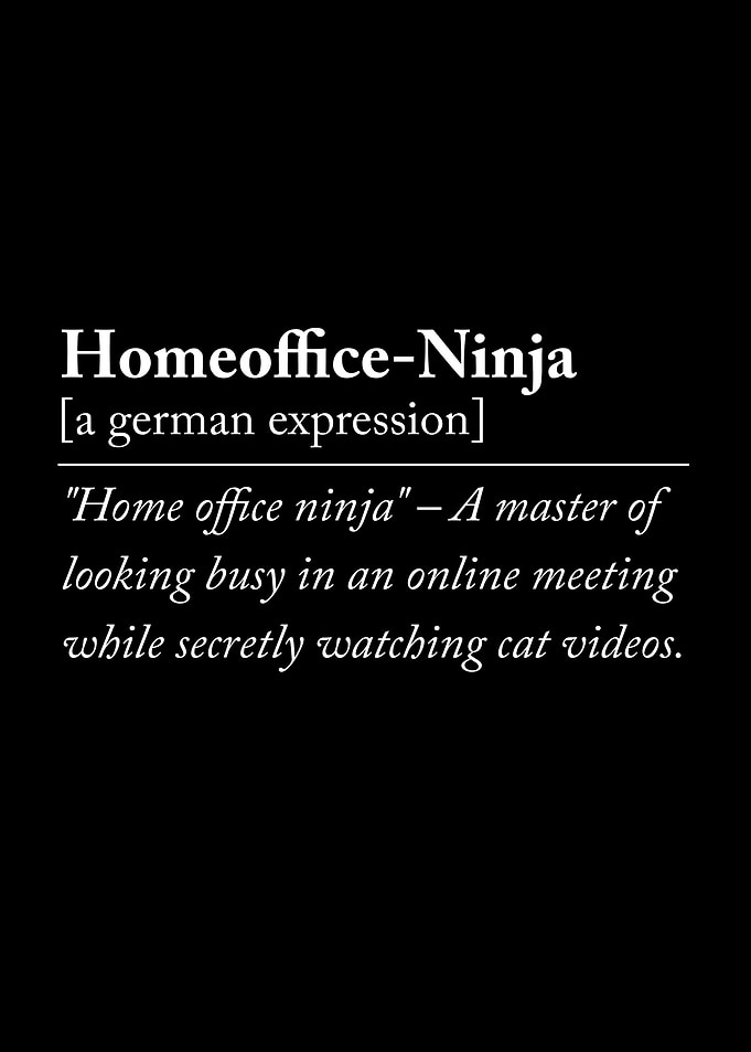 Homeoffice Ninja Funny German Definition Office Jokes