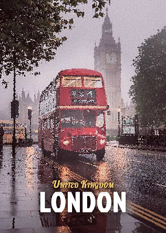London Mosaic Travel Poster