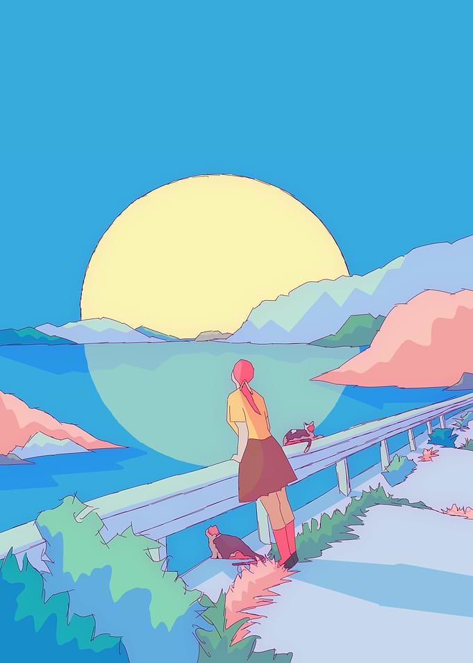 Spring sea view
