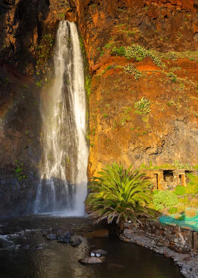 Waterfall in Rocky Landscape, Madeira