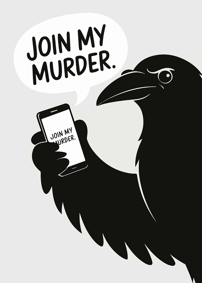 Raven Holding Phone