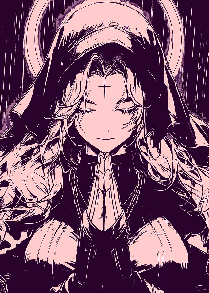 Anime Girl Praying