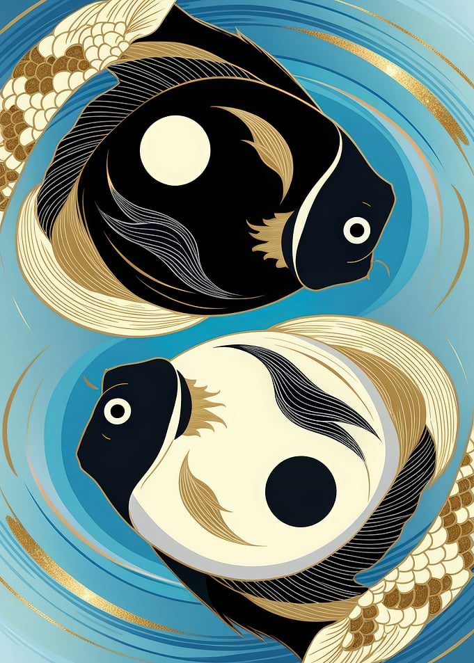 Yin Yang Koi Fish