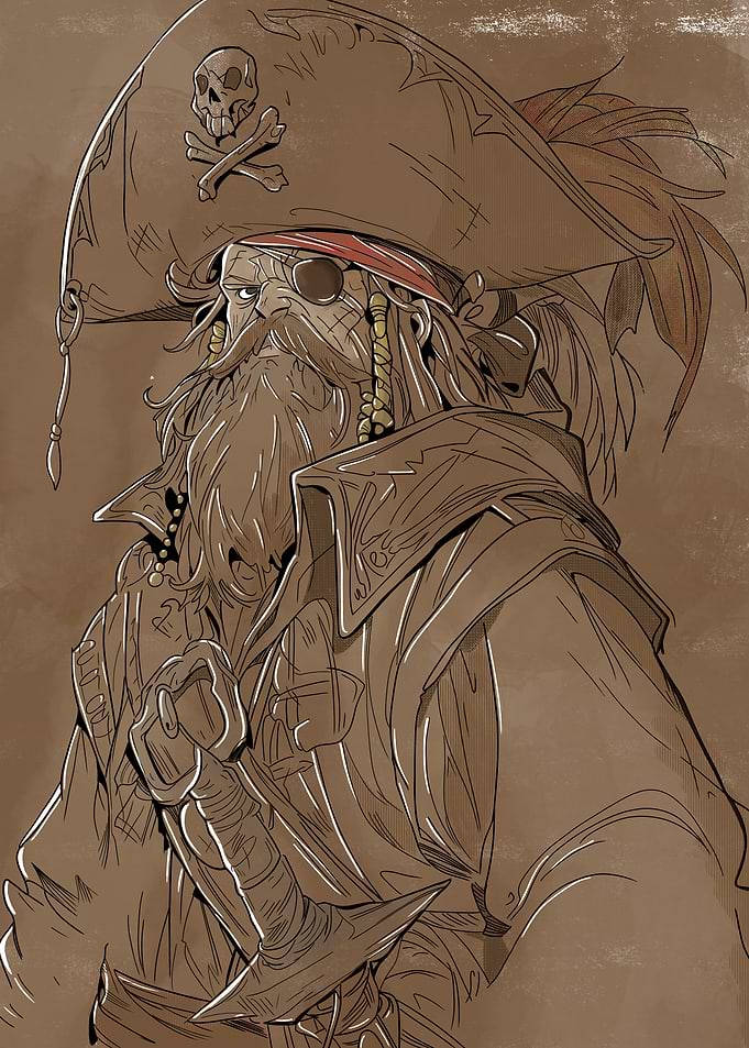 Pirate Captain Illustration