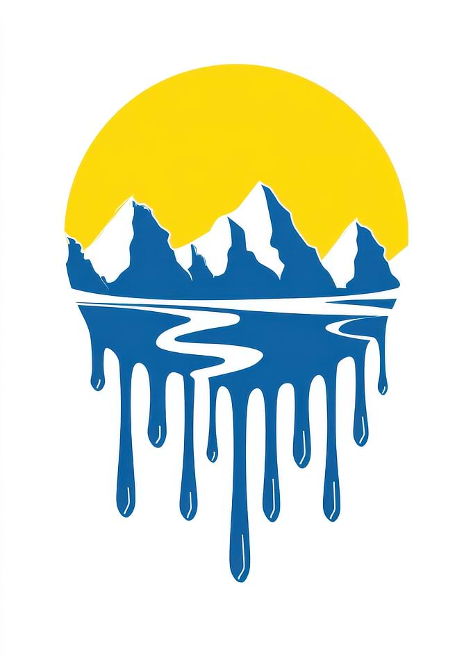 Melting Mountain Landscape