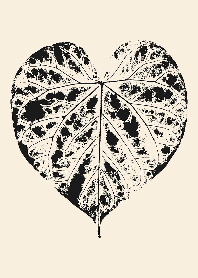 Heart-Shaped Leaf Print