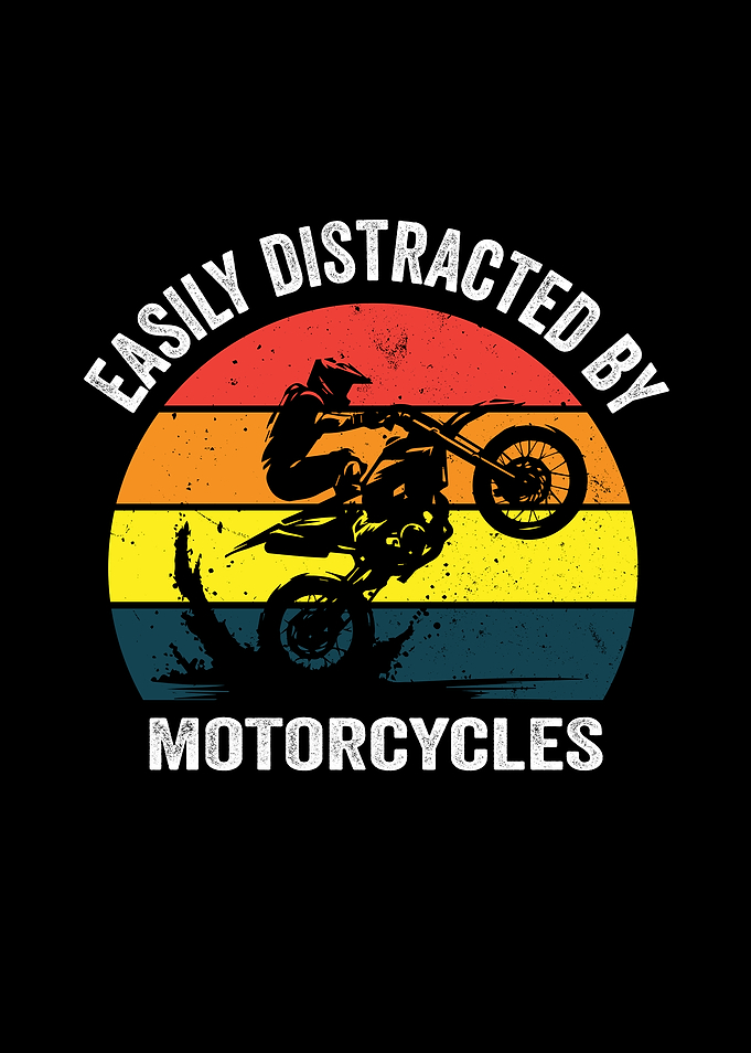 Dirt bike retro vintage illustration