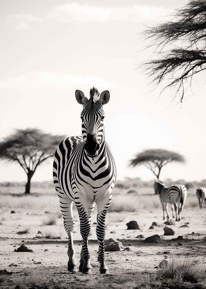 Zebra in Black and White