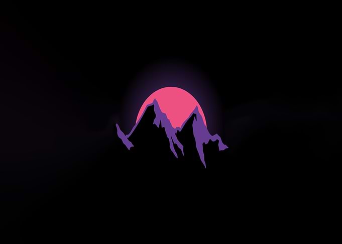 Pink Sunset Mountains