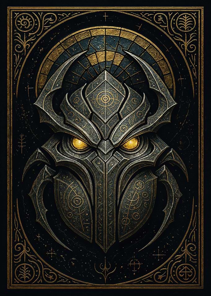 Mythic Scarab – Gothic Steampunk Relic Poster