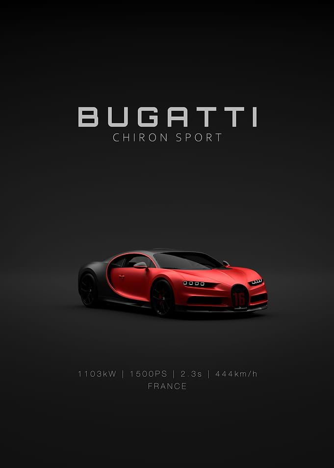 Bugatti Chiron Sport - Red Front - Specs