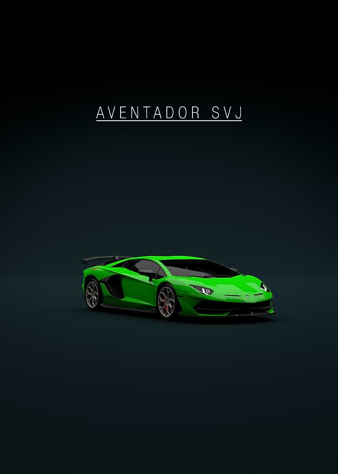 Green Front Lamborghini Aventador SVJ
