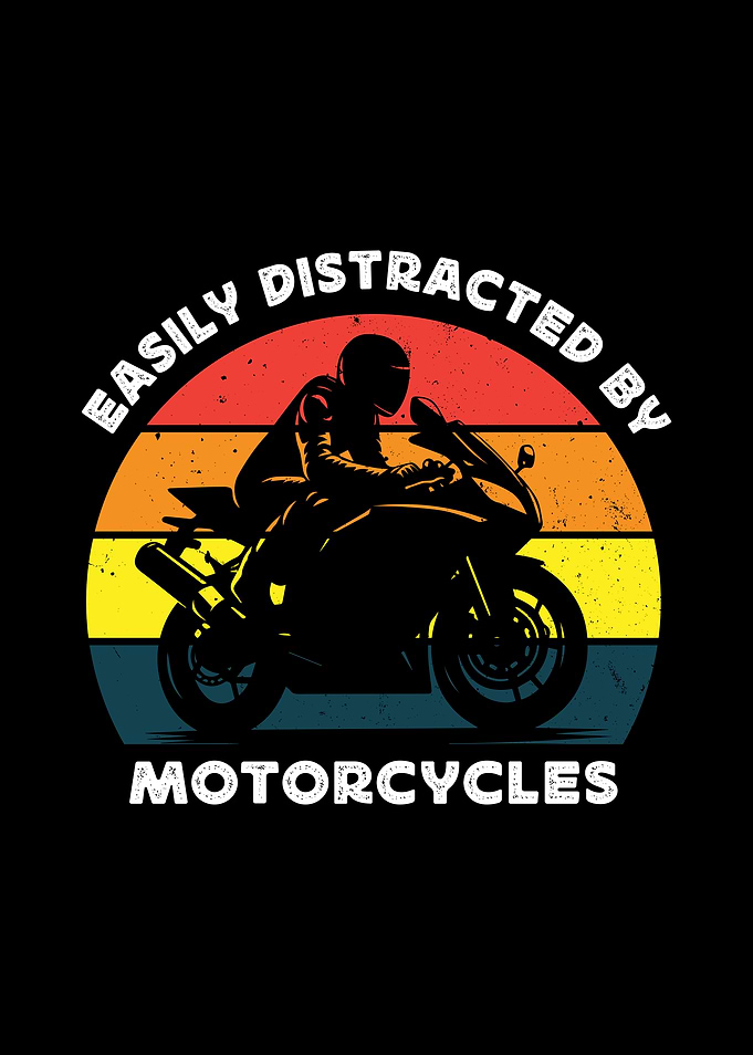 Retro vintage sunset motorycle