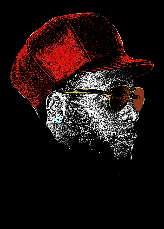 Man in Red Cap and Sunglasses