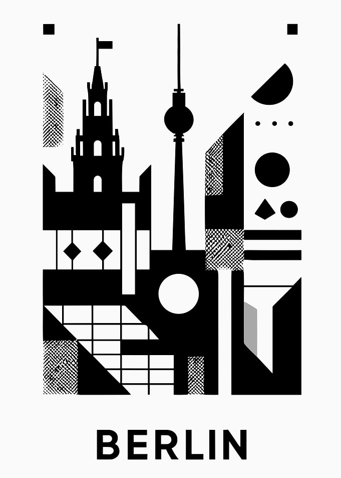 Berlin Skyline Art Print