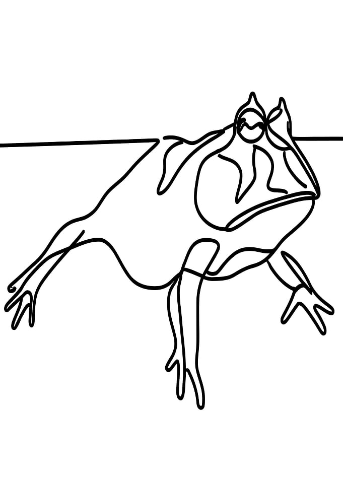 One Line Pacman Frog Art
