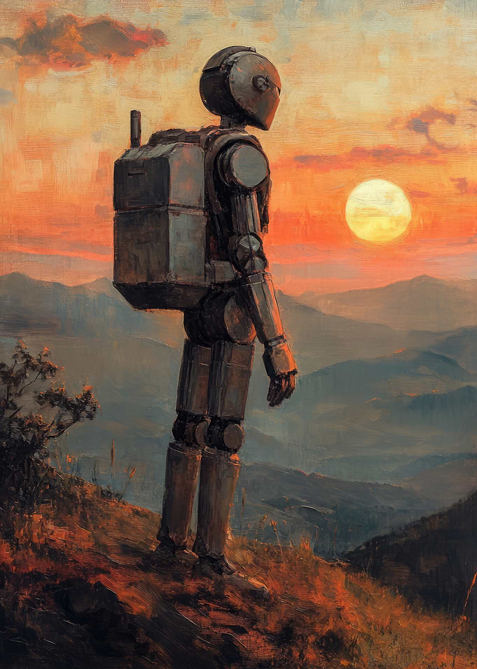 Robot at Sunset