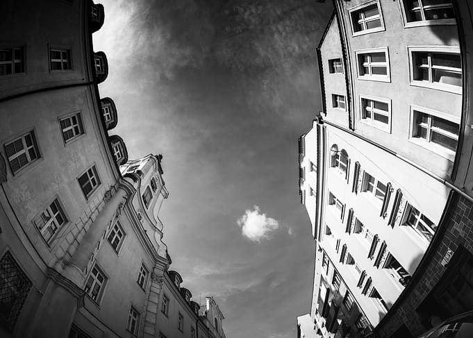 Black and White Cityscape