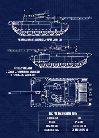 Leclerc Main Battle Tank Blueprint