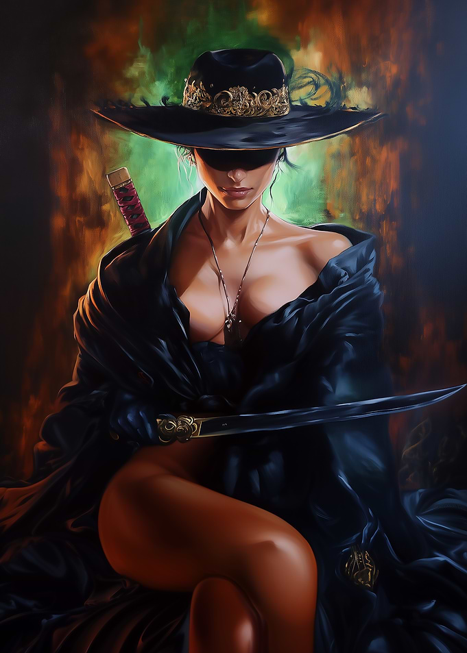 Mysterious Woman with Sword