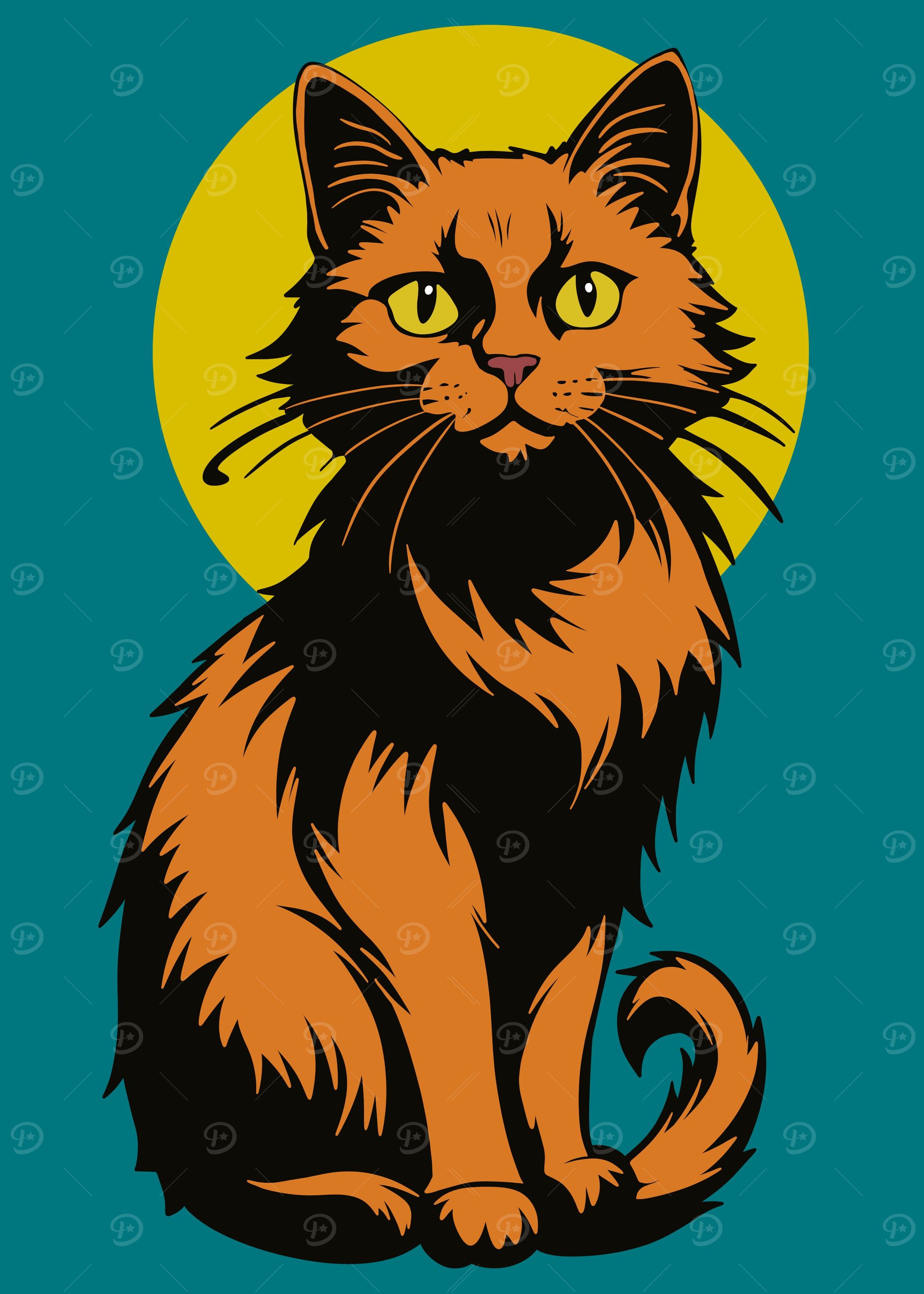 Orange Cat Illustration