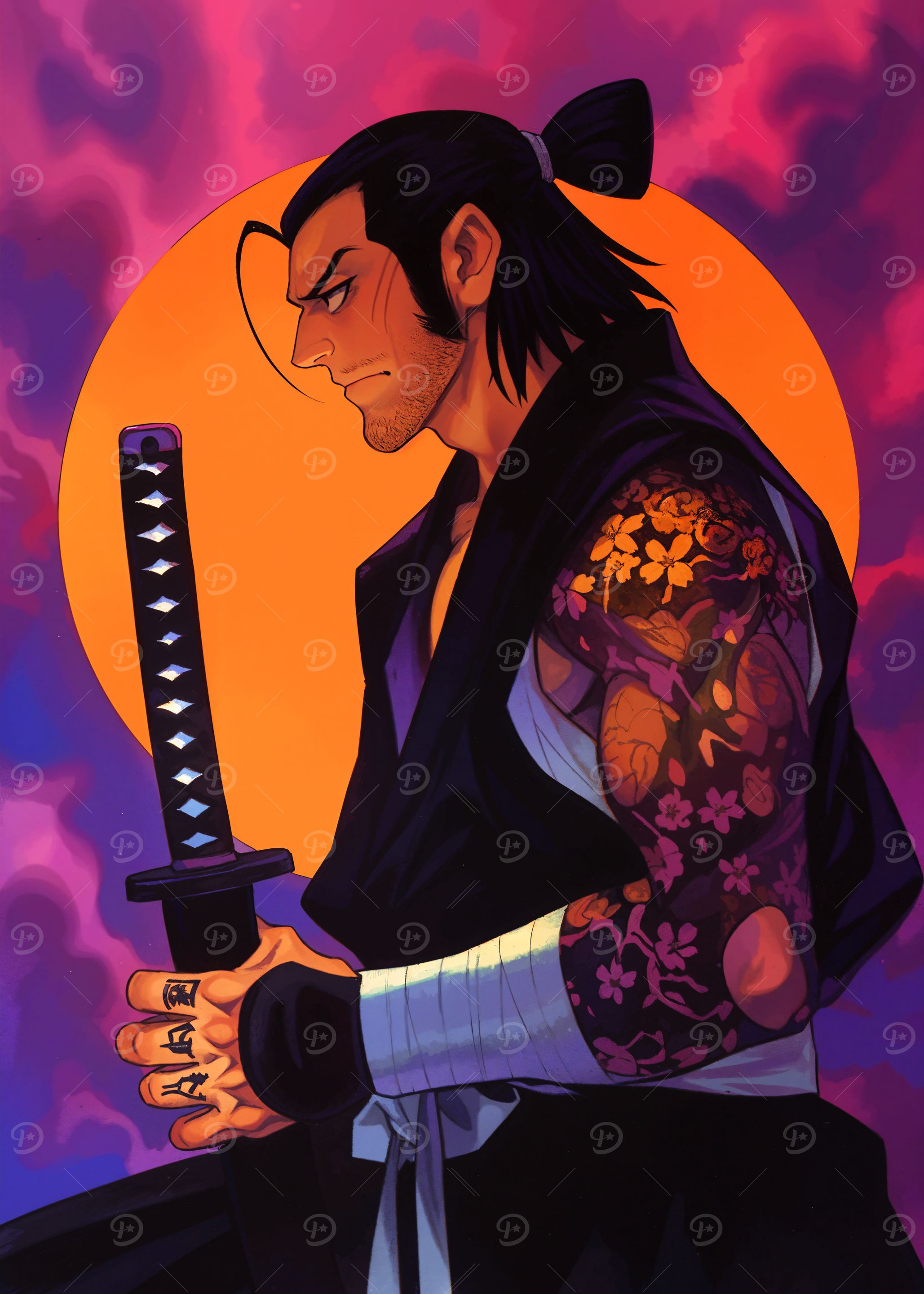 Samurai with Tattoo