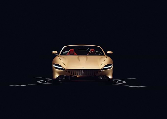 Gold Ferrari Convertible