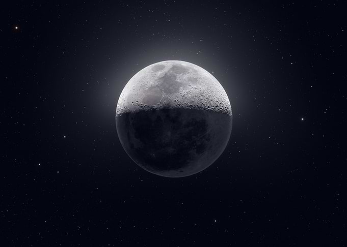Crescent Moon in Space