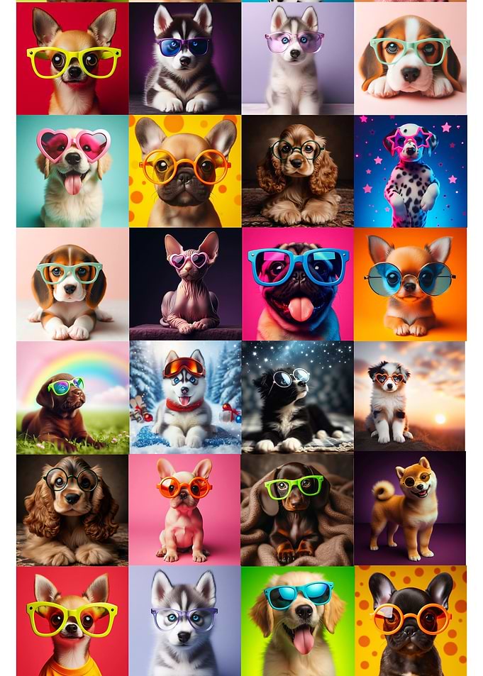 Cute Puppies in Sunglasses