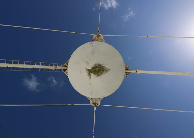 Satellite Dish Under Blue Sky
