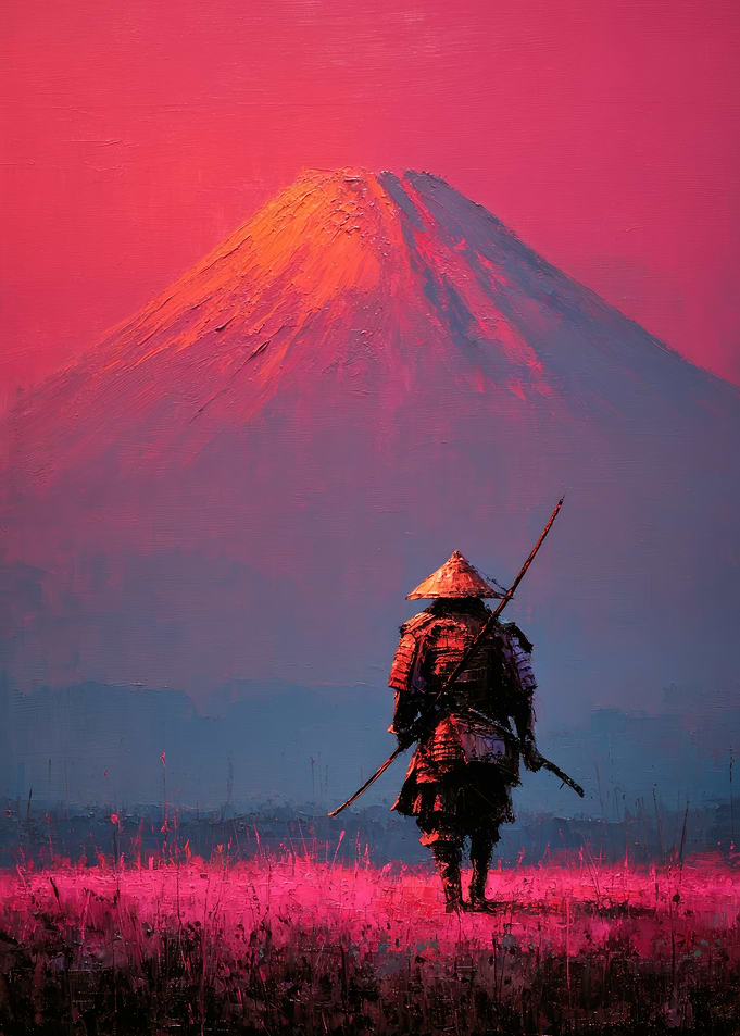 Samurai and Mount Fuji