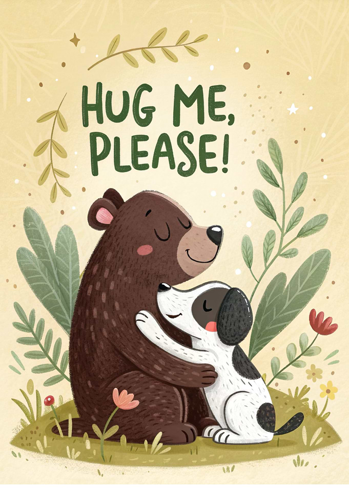 Bear and Dog Hug