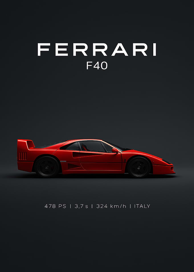 Ferrari F40 Poster