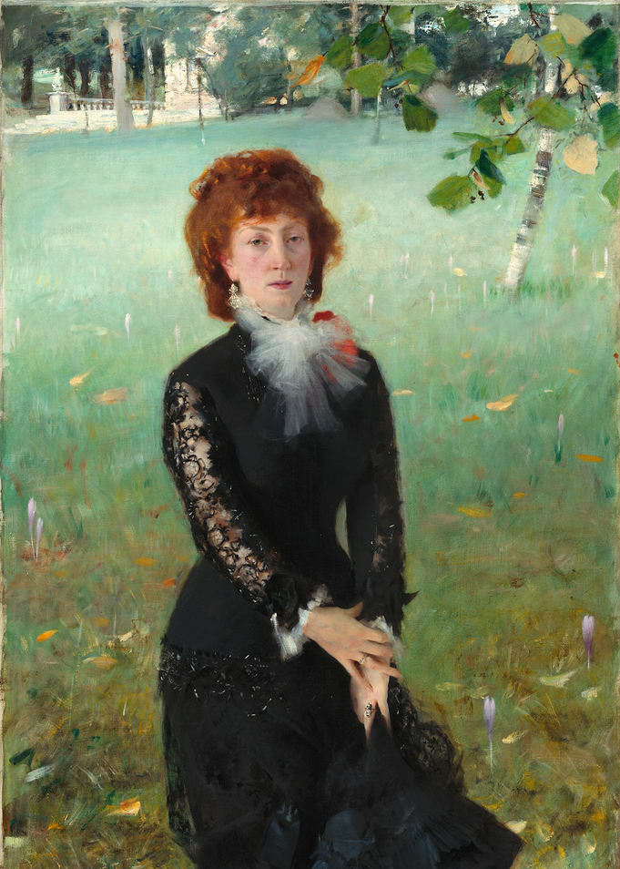 Woman in Black Dress