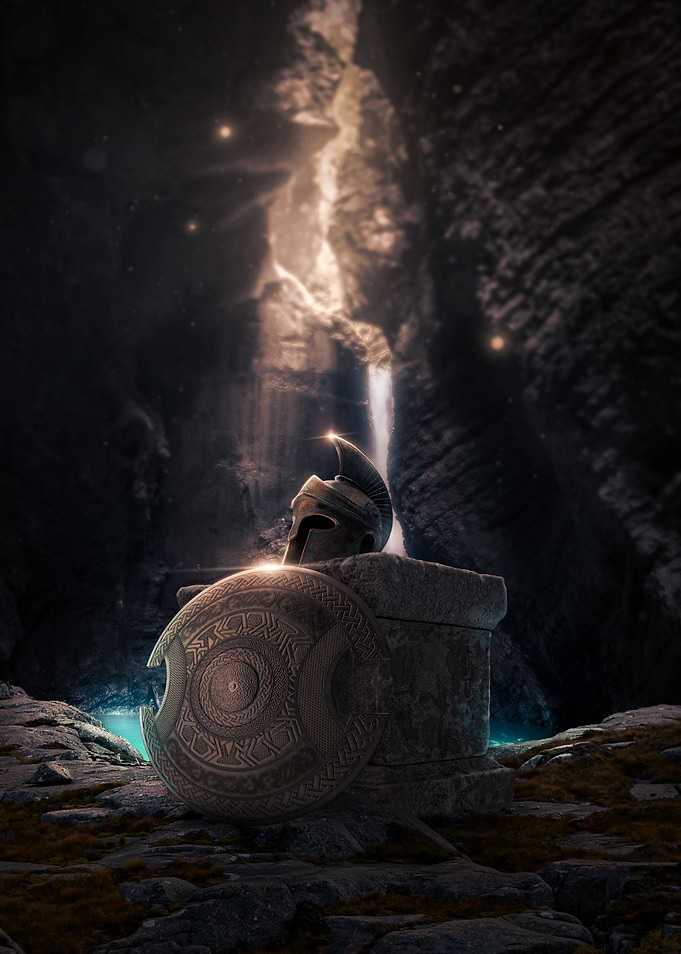Spartan Helmet and Shield