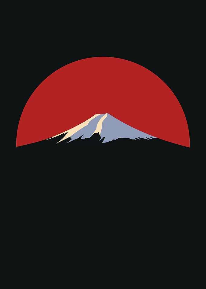 Mount Fuji Minimalist Art