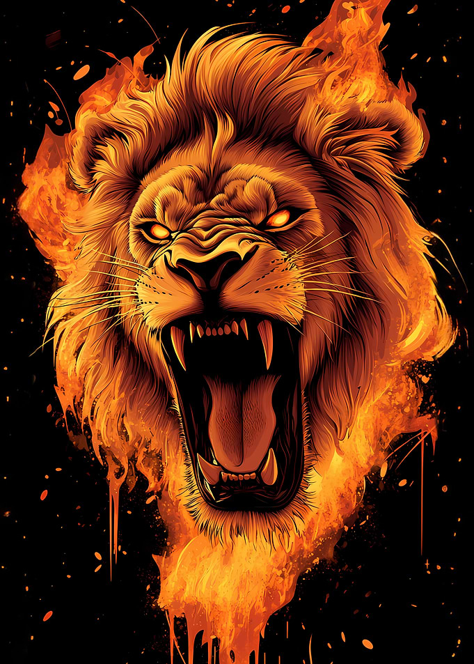 Fiery Lion Roar