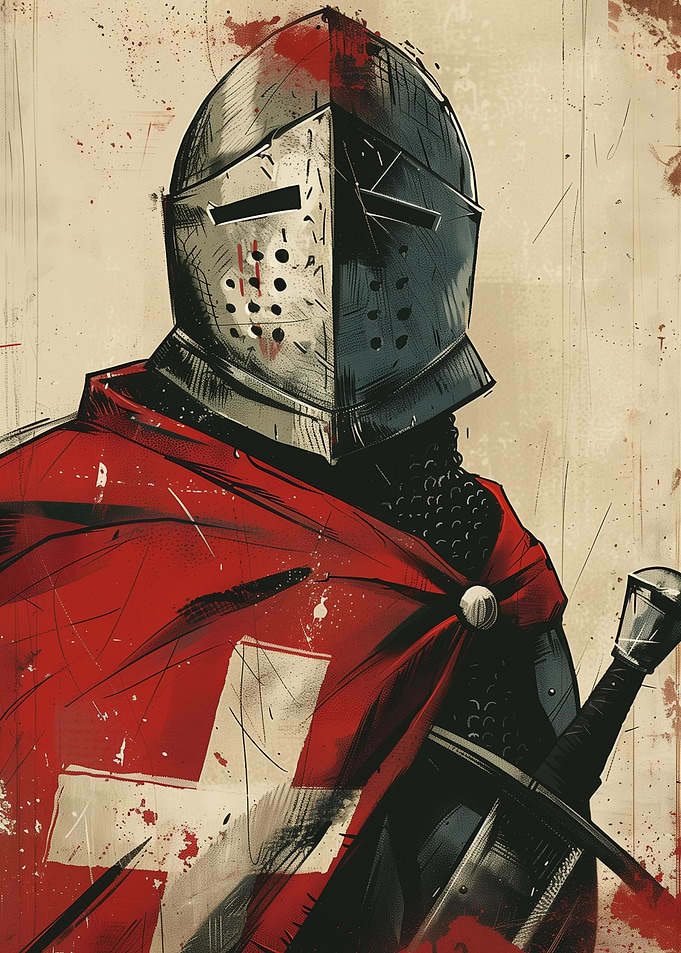 Crusader Knight Illustration