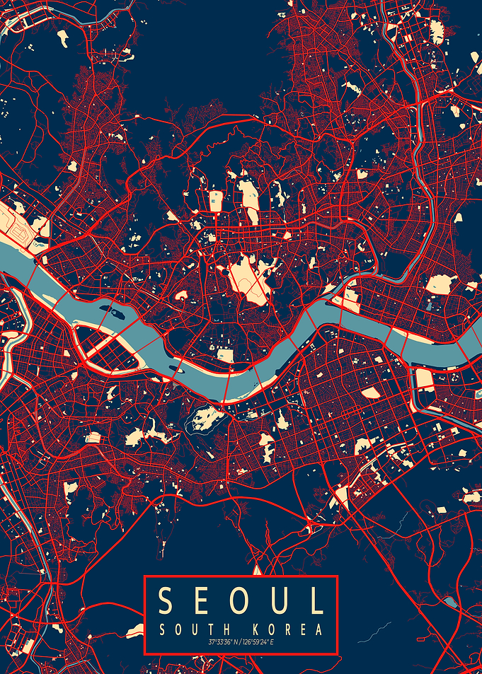 Seoul City Map South Korea Hope