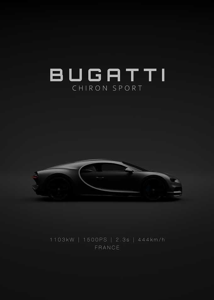 Bugatti Chiron Sport - Black - Specs