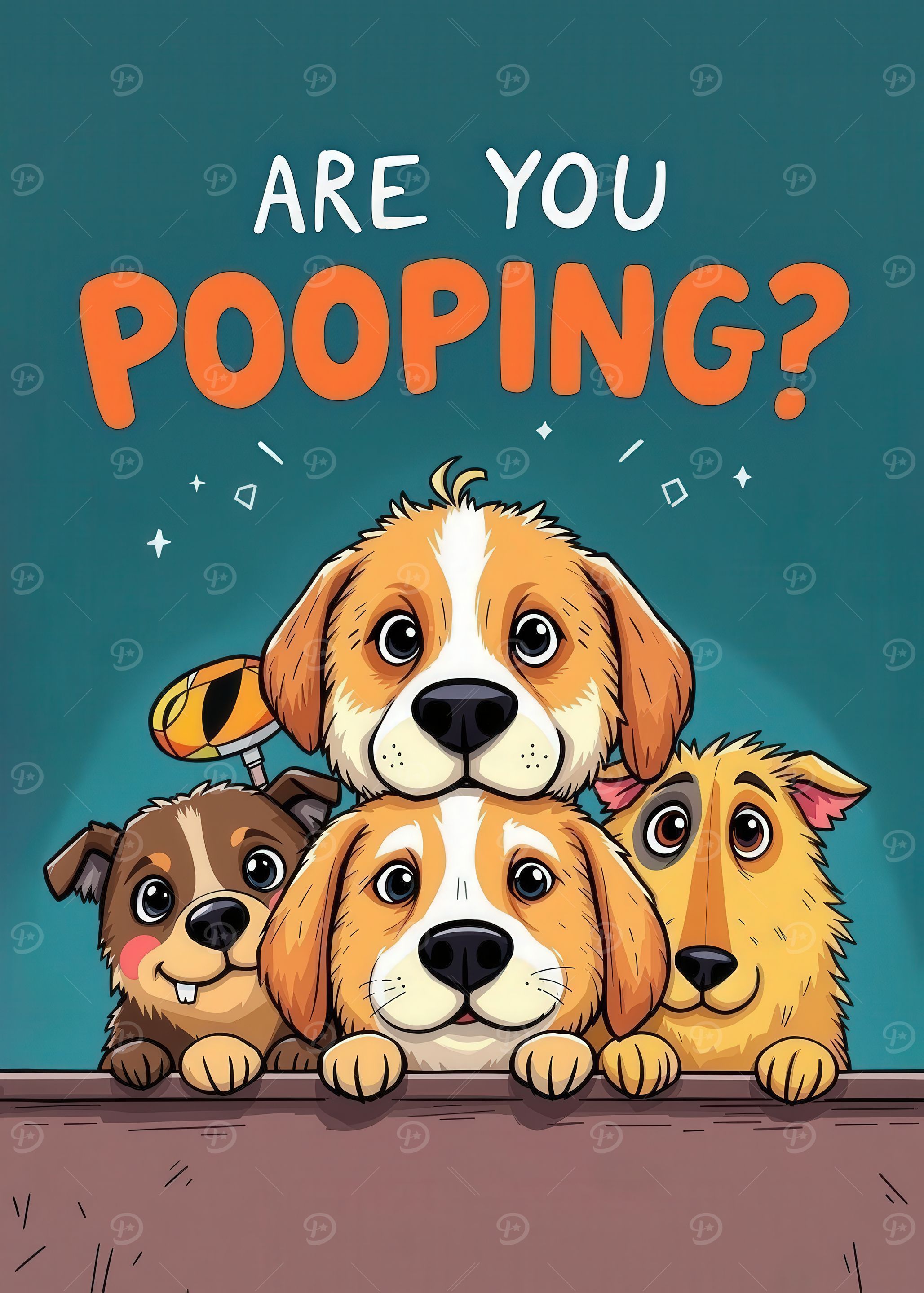 Funny Dogs Asking Are You Pooping?