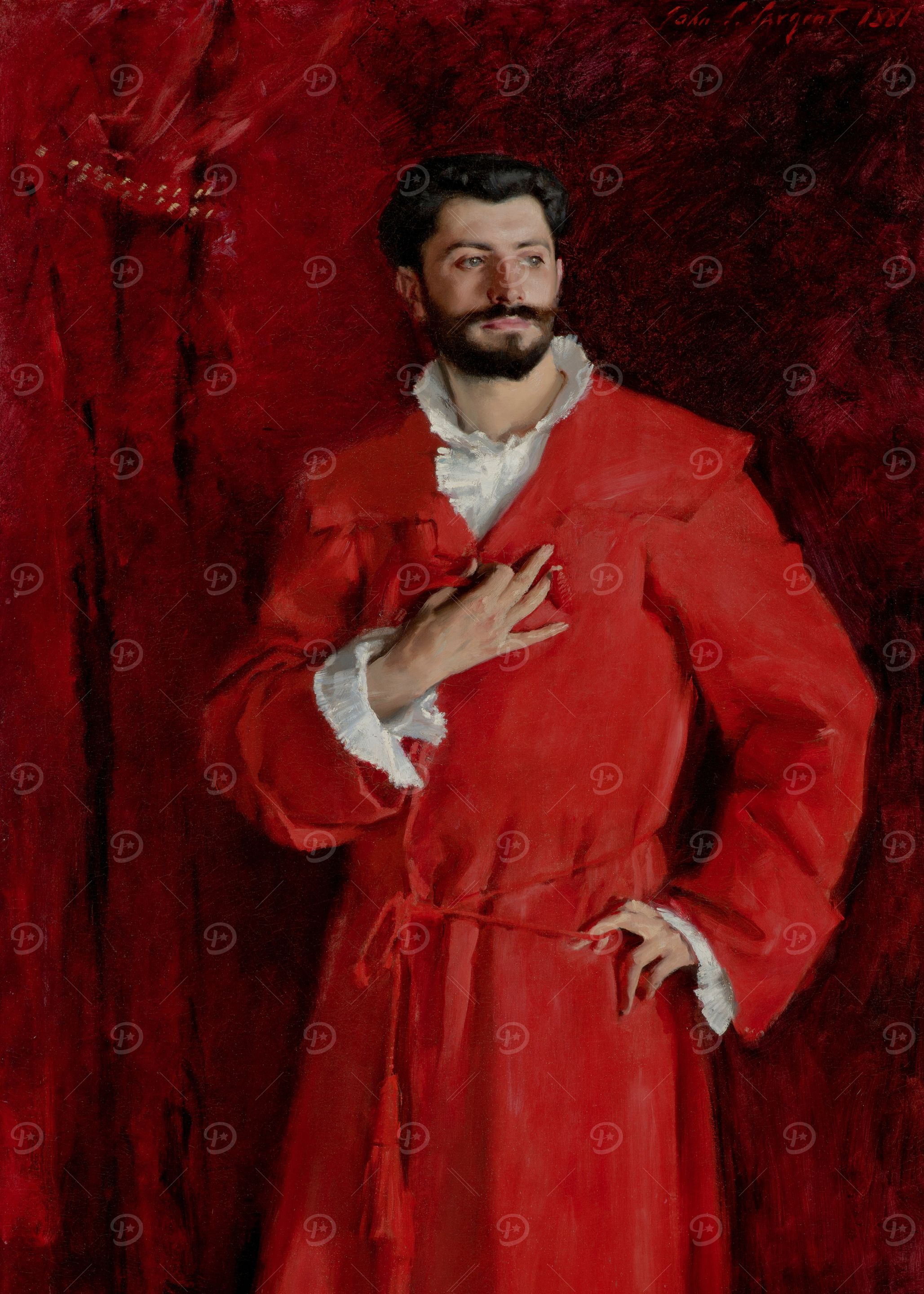 Man in Red Robe Portrait