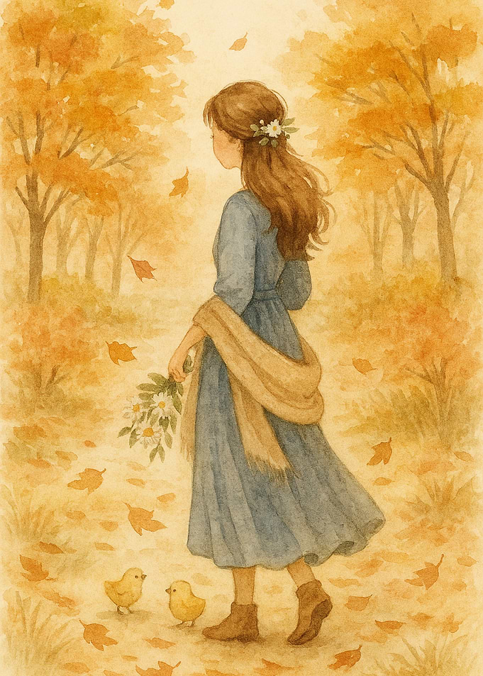 Autumn Walk with Chicks