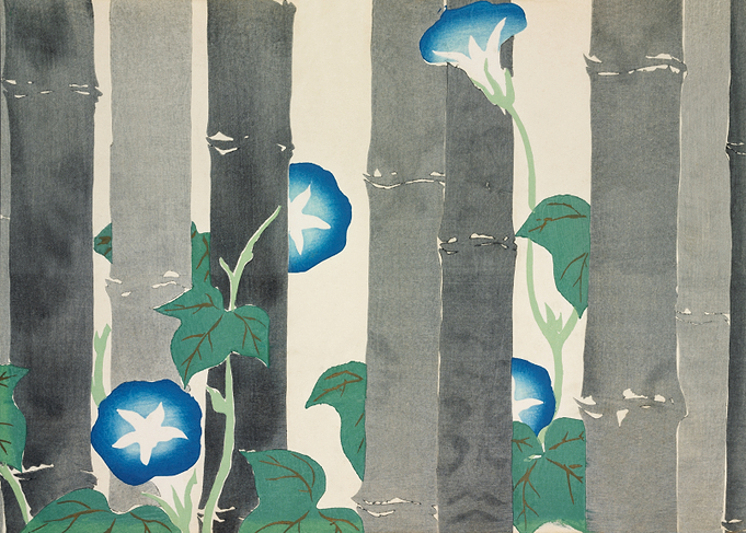 Morning Glory and Bamboo