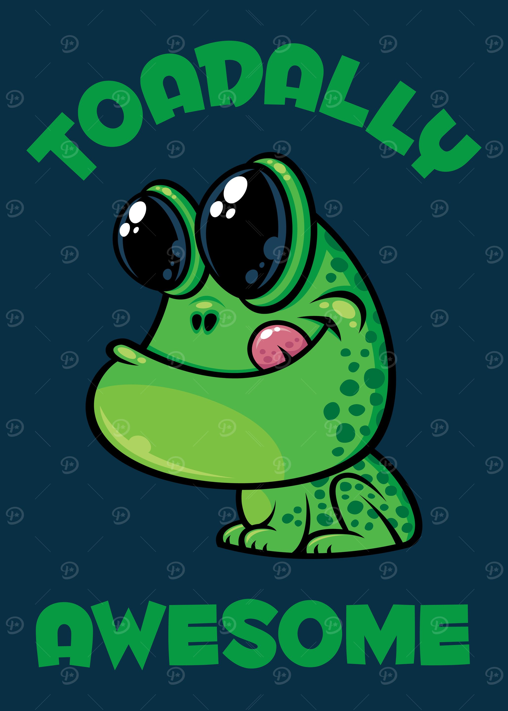 Toadally Awesome Happy Cartoon Toad