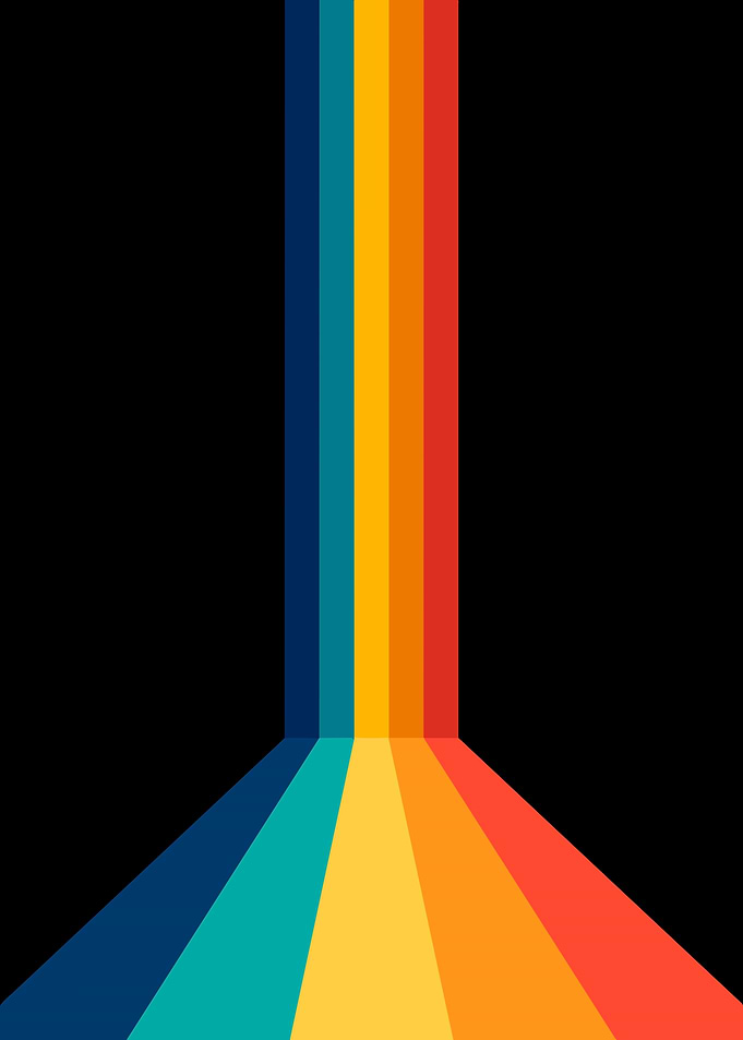 Retro Rainbow Stripes