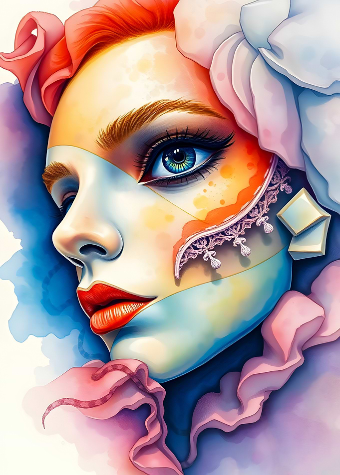 Abstract portrait of a woman