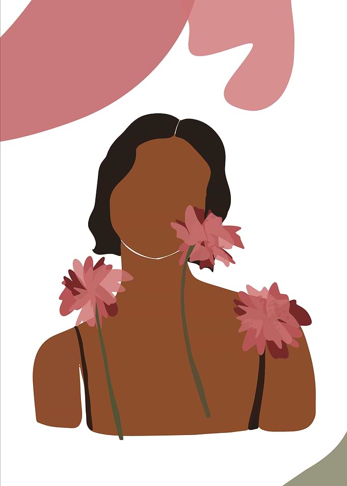 Woman with Flowers