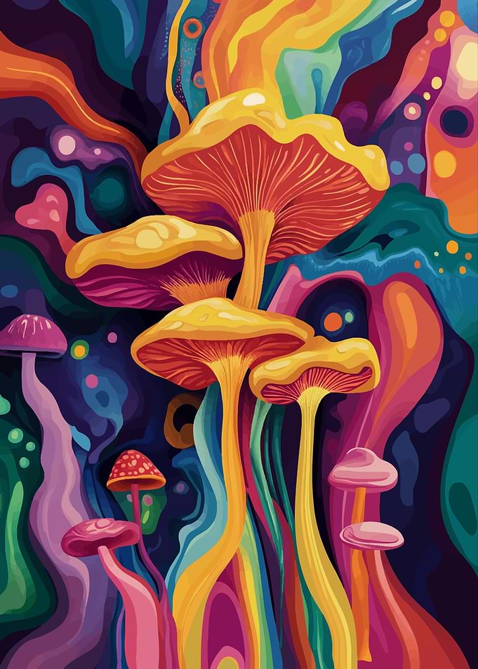 Psychedelic Mushroom Art